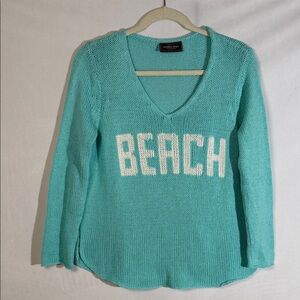 Wooden Ships Paola Buendia Beach Sweater Size XS V-neck Pullover Knit